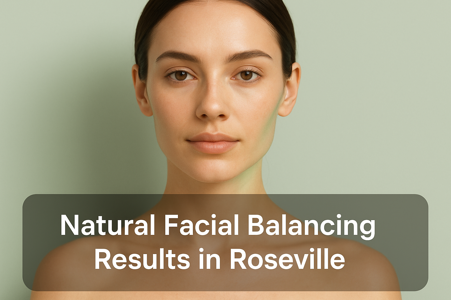 Natural facial balancing results showing a harmonious and balanced female face with soft natural lighting, professional and inviting blog thumbnail image