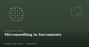 Microneedling in Sacramento treatment guide graphic